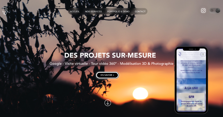 Image de la page d'accueil de Agence Herve